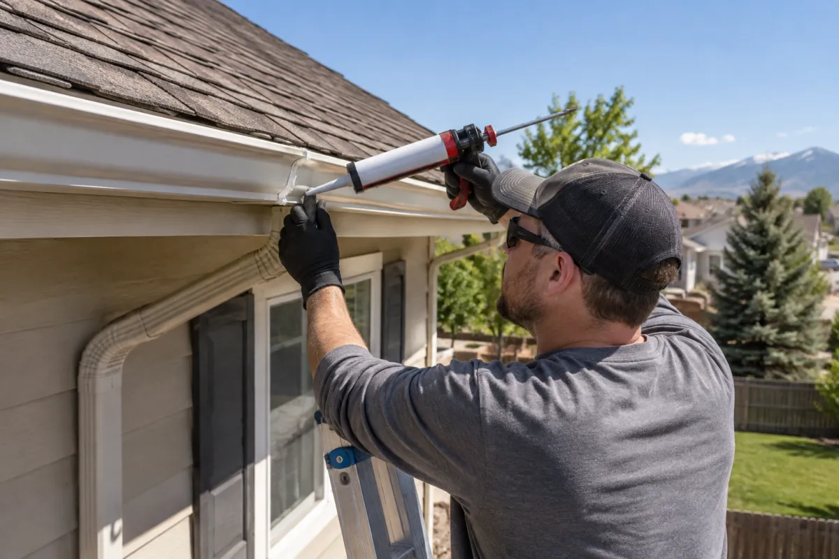 Stop leaks at gutter seams