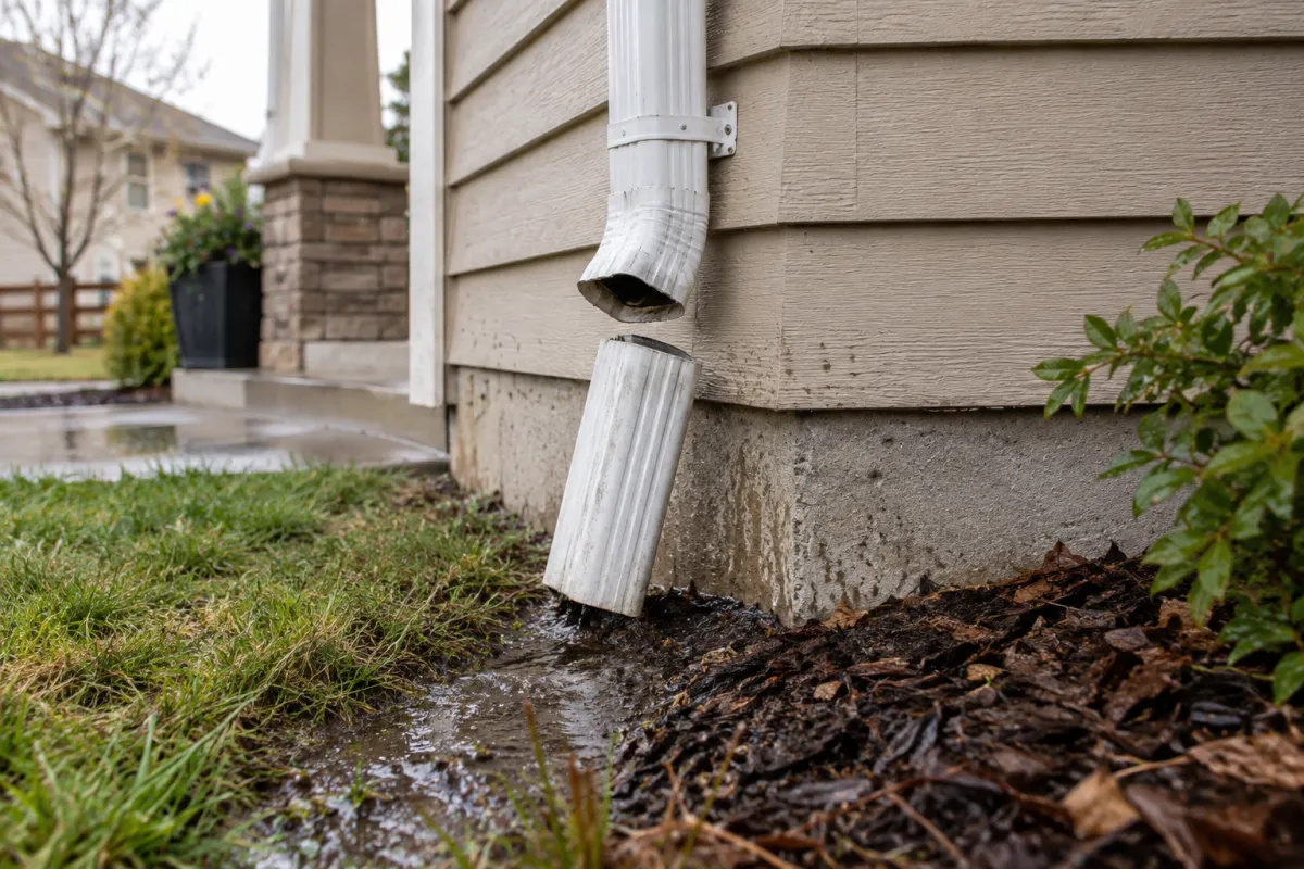 Disconnected downspouts need a clear diagnosis