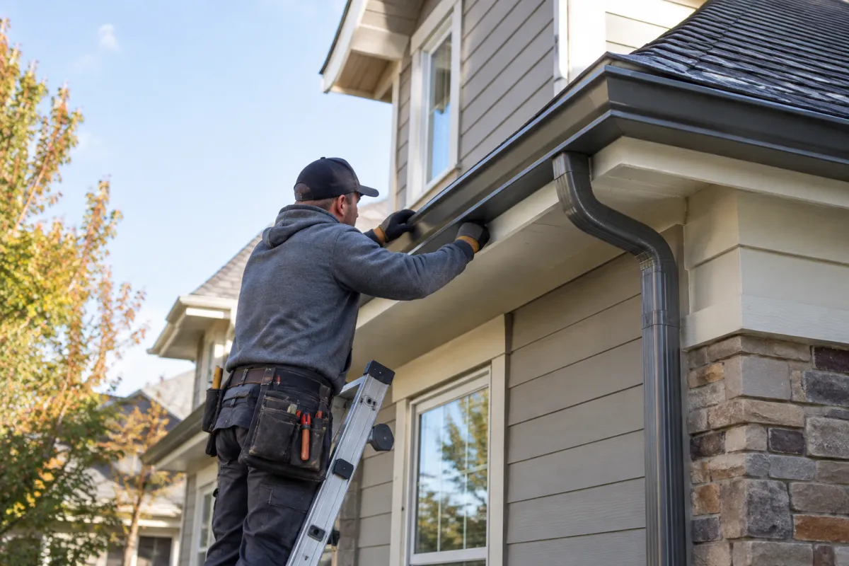 Seamless steel gutters for Colorado homes
