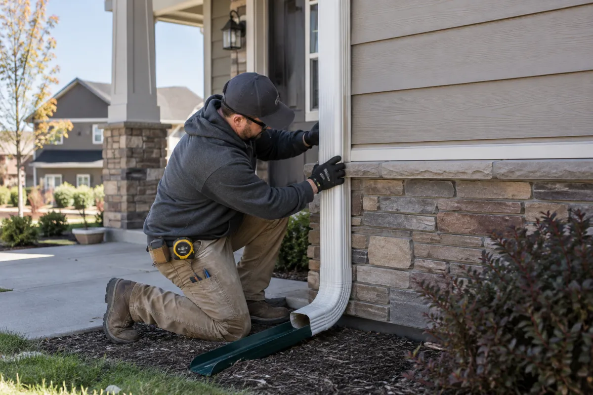 Guide water safely away from home
