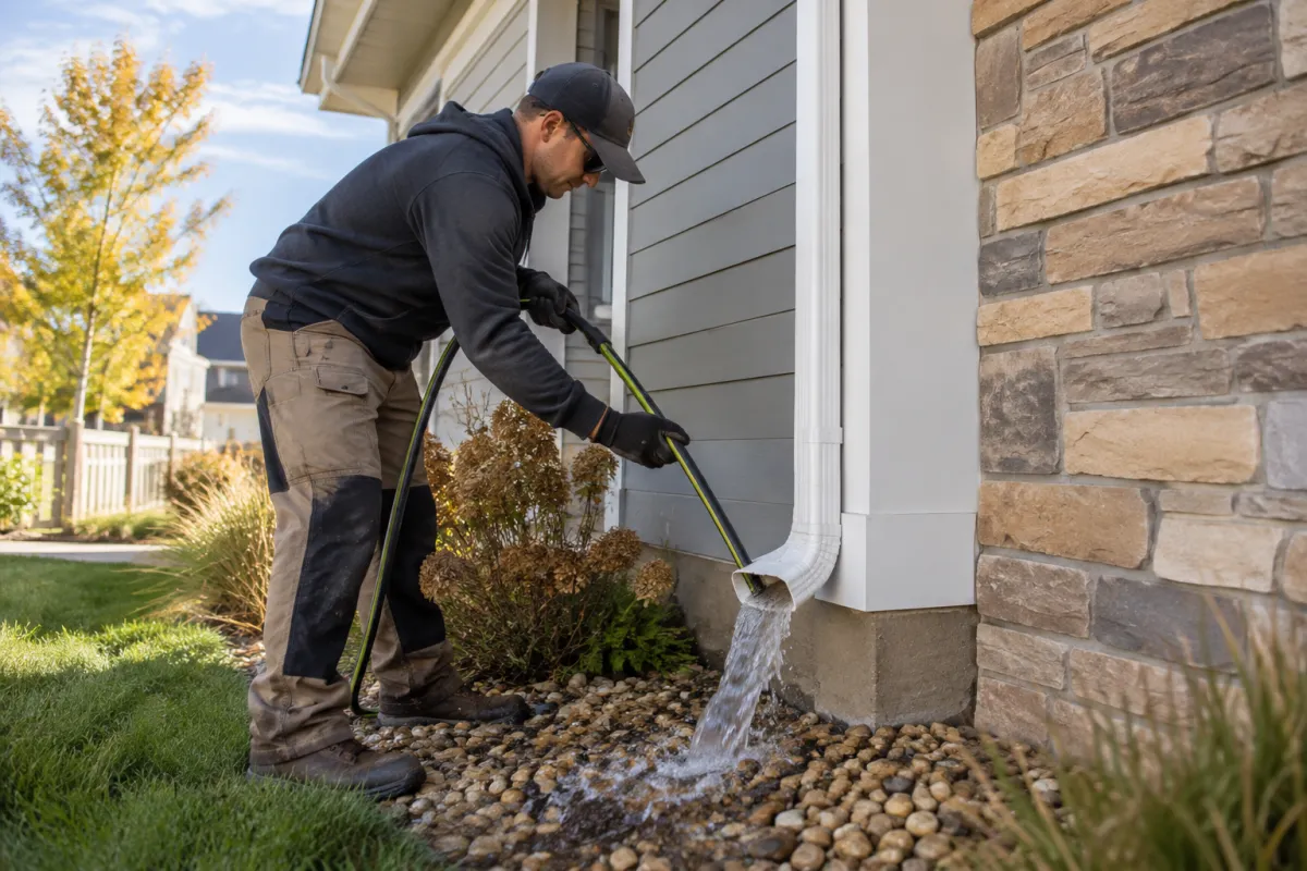 Keep water moving away from home