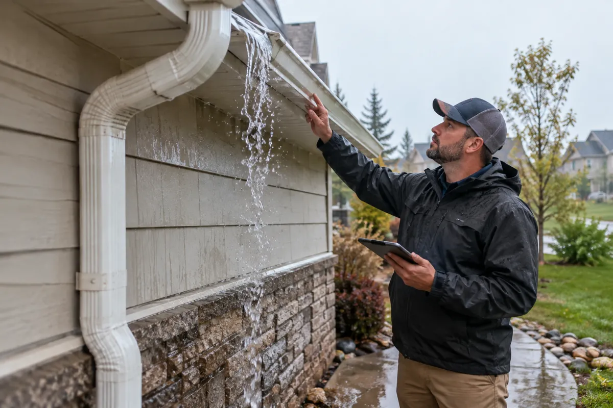 Find the cause of poor roof drainage