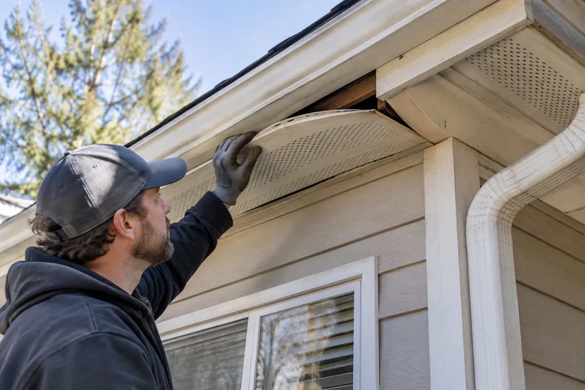 Find the cause behind a loose soffit