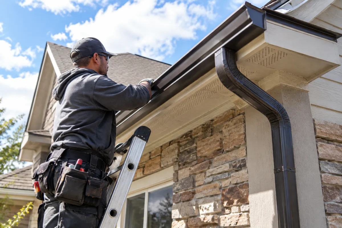 Seamless aluminum gutters built for Colorado
