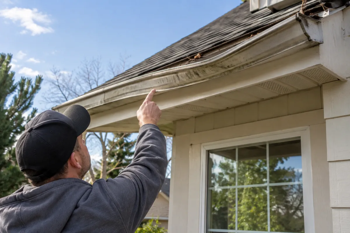 Find the cause of sagging gutters